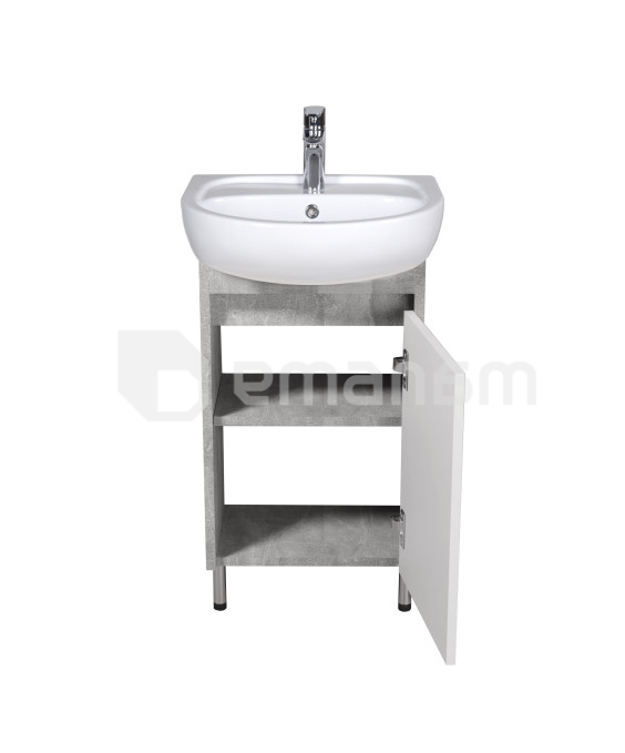 აბაზანის ტუმბო ხელსაბნით Nice Loft 50 grey/white Solo 50 სმ