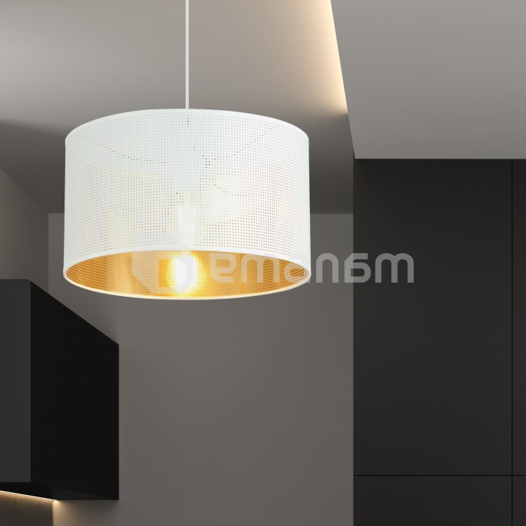 საკიდი EMIBIG Aston 1 E27 1x MAX 60W თეთრი ოქროსფერი