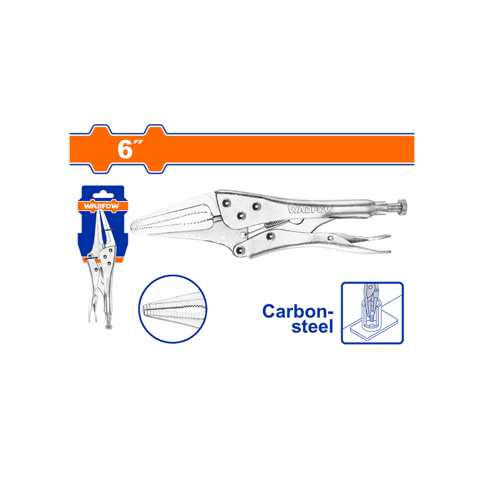 ბრტყელტუჩა ჩამკეტით 6" (WLP3C06) WADFOW