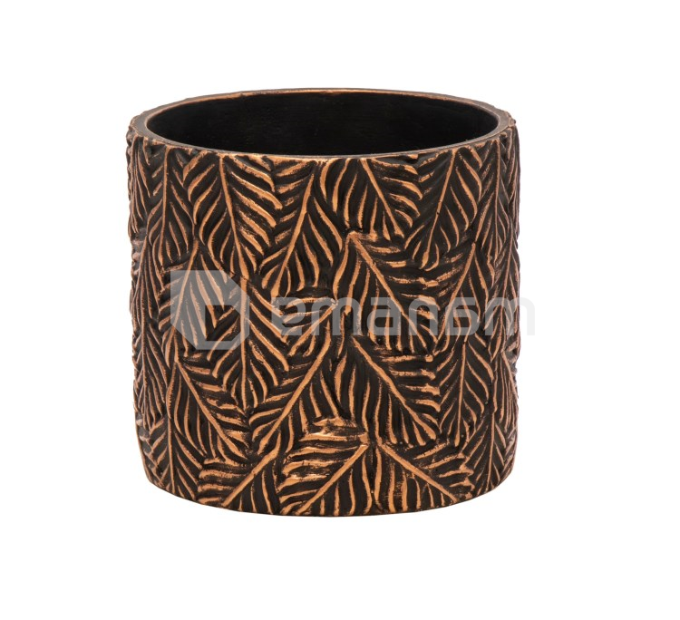 ქოთანი ყვავილის Mega Collections  Adana Ash Cylinder Bronze 22,5x21სმ
