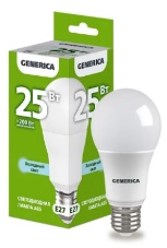 ნათურა LED A60 8Вт 230В 4000К E27 GENERICA