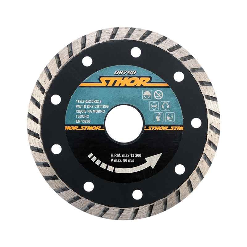 დისკი ალმასის TURBO 115მმ (კერამიკა, ბეტონი, აგური, ქვა, კირქვა, რკინაბეტონი, გრანიტი)