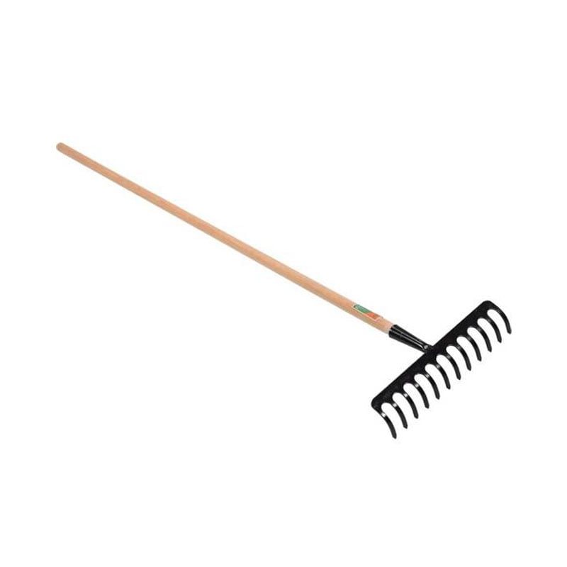 ფოცხი ბაღის 16 კბილანით ხის ტარით