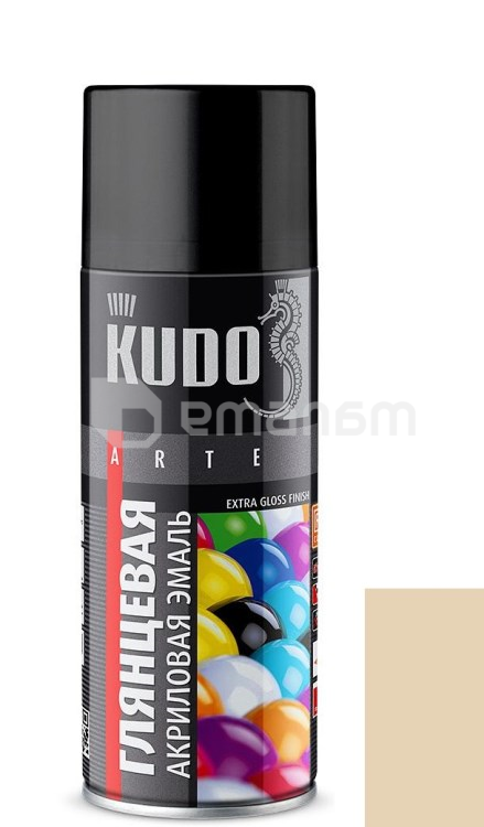 აეროზოლი ემალი Kudo RAL1015 სპილოსძვლისფერი პრიალა 520 მლ