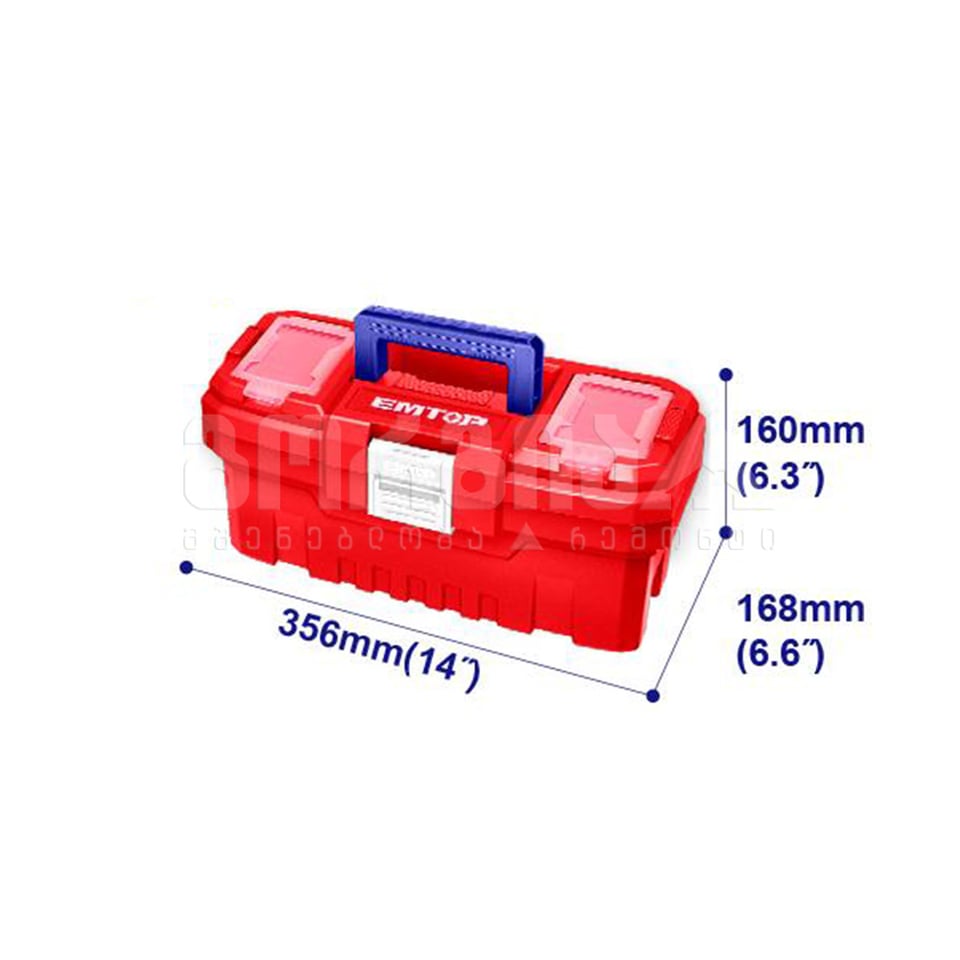 ხელსაწყოს ყუთი პლასტმასის 14" Emtop-EPBX1401