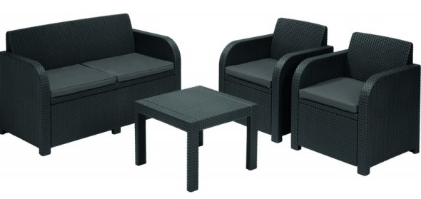 კომპლექტი ბაღის ავეჯის Allibert Georgia graphite