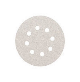 510 მრგვ.125mm 8 ნასვრ. P 80 მშ. ზუმფარა თეთრი SMIRDEX