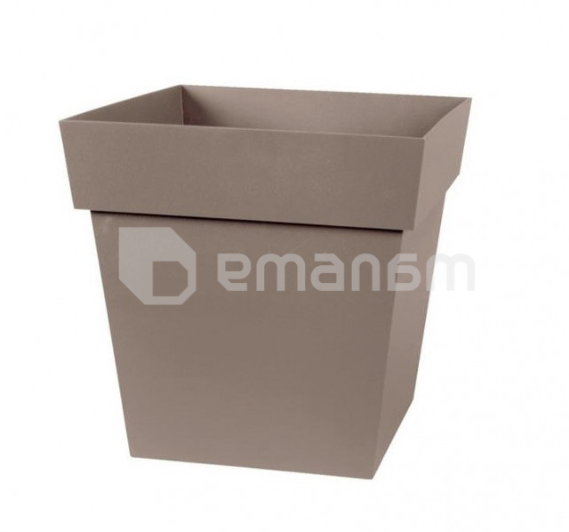 ქოთანი პლასტმასის EDA Plastiques POT TOSCANE CARRE 49,5x49,5x52,5სმ 87ლ