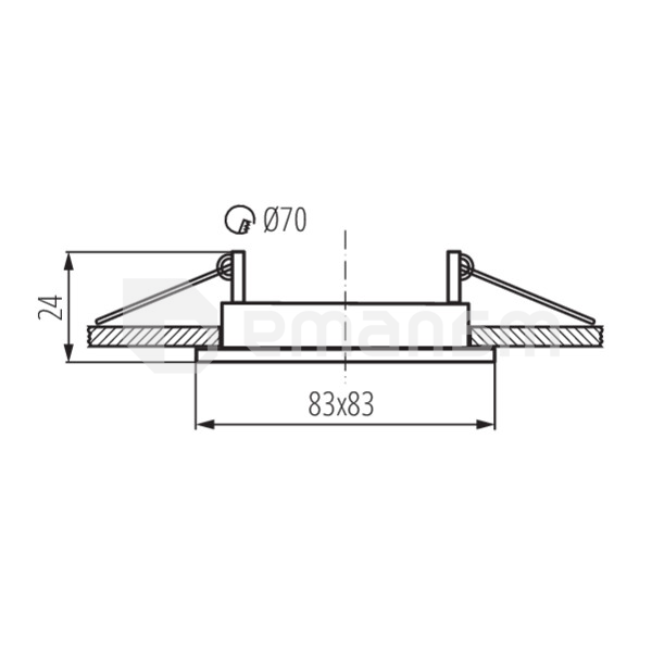 სანათი წერტილოვანი Kanlux ALOR DTL-B 26732 Gx5.3/GU10 1x MAX 35W