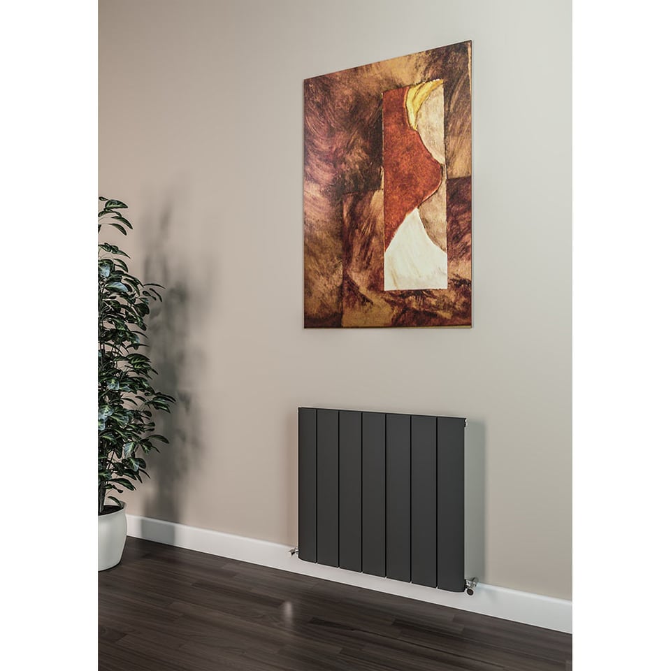 ალუმინის რადიატორი შავი 660 x 600 (7) Selanik