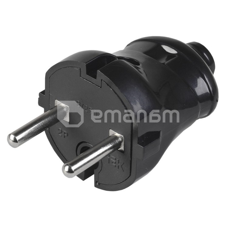 ჩანგალი დამიწების გარეშე IEK 6А შავი