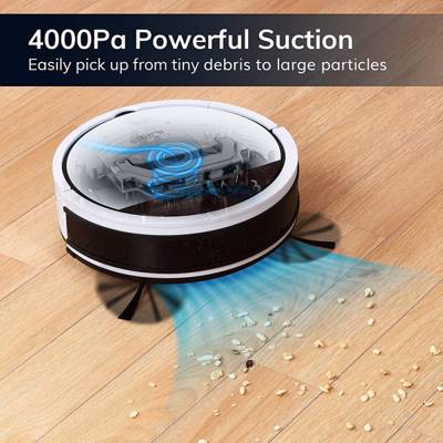ILIFE V9e Robot Vacuum Cleaner, 4000Pa Max Suction, Wi-Fi Connected, 700mL Large Dustbin, Self-Charging, Customized Schedule, Ideal for Hard Floors an