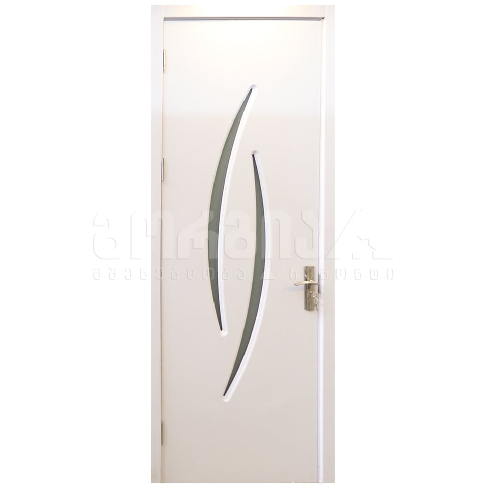 კარი მდფ MQ47 White Ash 3023-6 2200x920x100 (მინით)