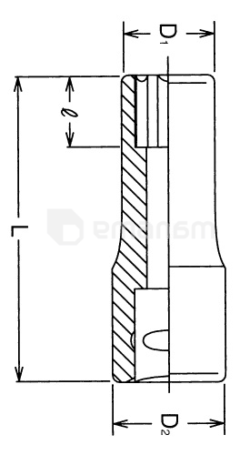 თავაკი ტორსული გრძელი TOPMASTER 330106 1/4" 6 მმ