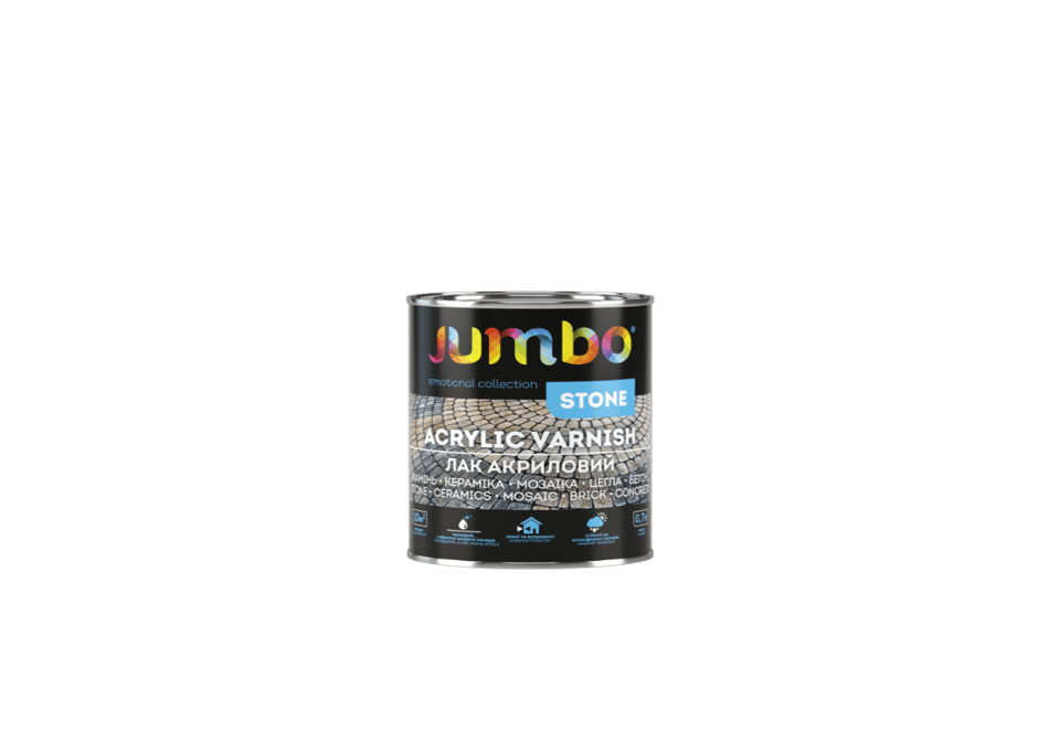 0,7 ლ ქვის ლაქი Jumbo STONE პრიალა