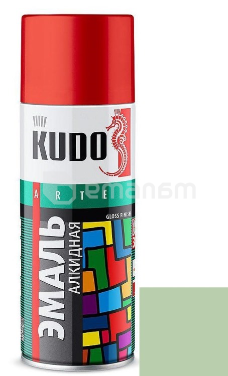 ემალი უნივერსალური Kudo KU-10089 Ral 6019 მწვანე პასტელური 520 მლ