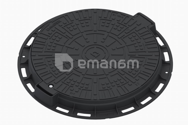 თავსახური საკანალიზაციო ჭის Standartpark L-60.80.08-PP A15 შავი