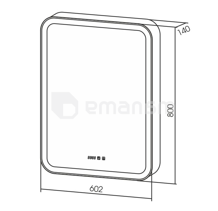 კარადა სარკით Silver Mirrors Fidge 60