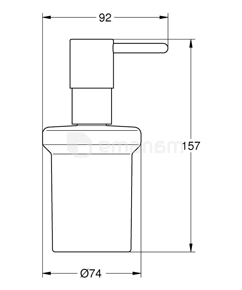 თხევადი საპნის დისპენსერი Grohe Bau Cosmopolitan 40394001