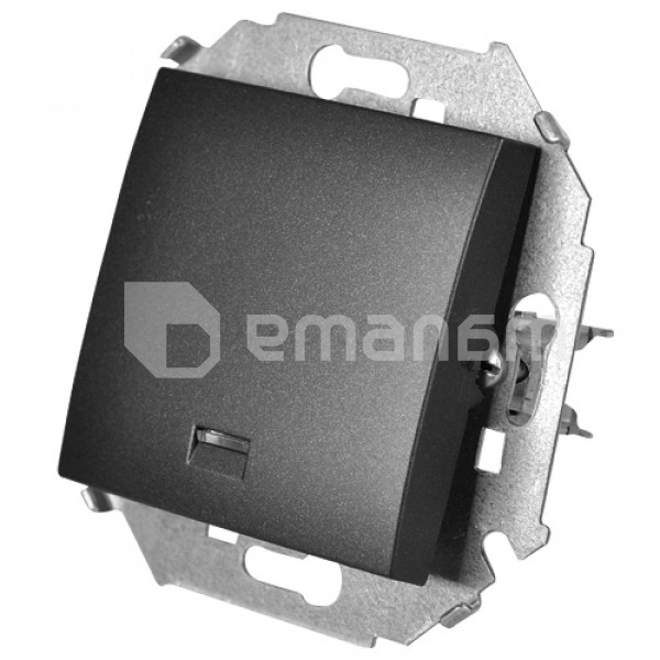 ჩამრთველი ჩარჩოს გარეშე Simon 15 1591104-038 1 კლავიშიანი განათებით გრაფიტი