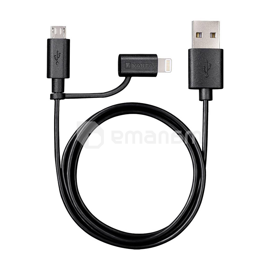 სადენი VARTA 1 მ Lightning micro usb connector