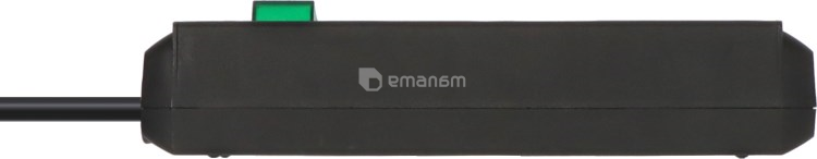 დამაგრძელებელი  Brennenstuhl 3 5მ 3 1.5მმ² Schuko ამომრთველი შავი Eco-Line 1152900