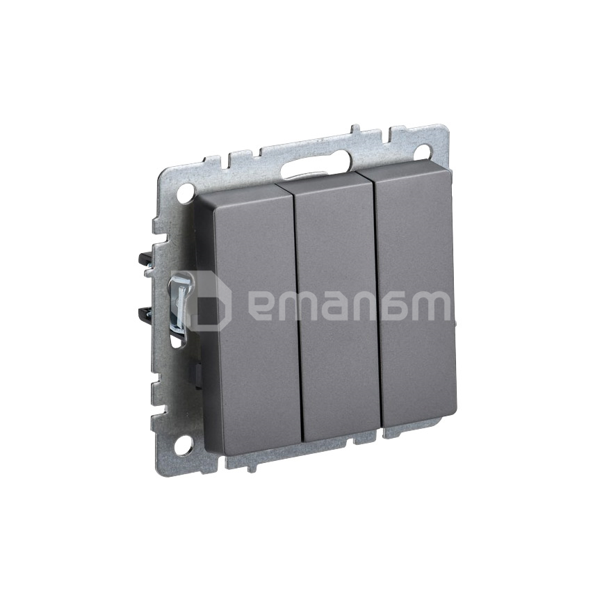 ჩამრთველი ჩარჩოს გარეშე IEK BRITE 3 10A VS10-3-0-BrS