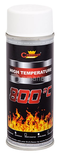 სპრეი ცეცხლგამძლე Champion High Temperature RAL 9003 400 მლ თეთრი