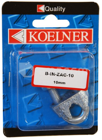 მომჭერი გვარლის მოთუთიებული Koelner 10 მმ 1 ც B-IN-ZAC-10
