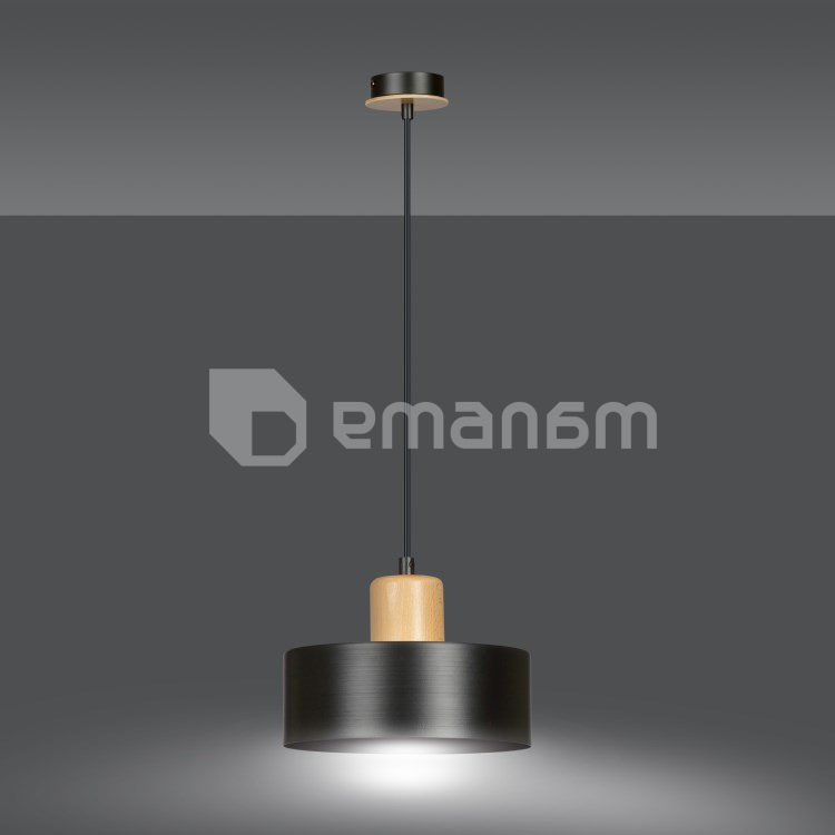 საკიდი EMIBIG Torin 1 E27 1x MAX 60W შავი