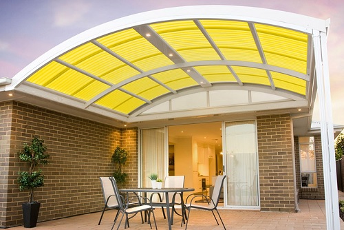 ფიჭური პოლიკარბონატი "WÖGGEL" ყვითელი 6მმ