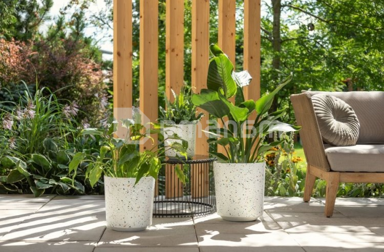 ქოთანი ყვავილის Lamela Cover pot SOLO IML 300 terrazzo 16ლ