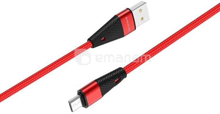 კაბელი microUSB Borofone BU10 1.2 მ წითელი