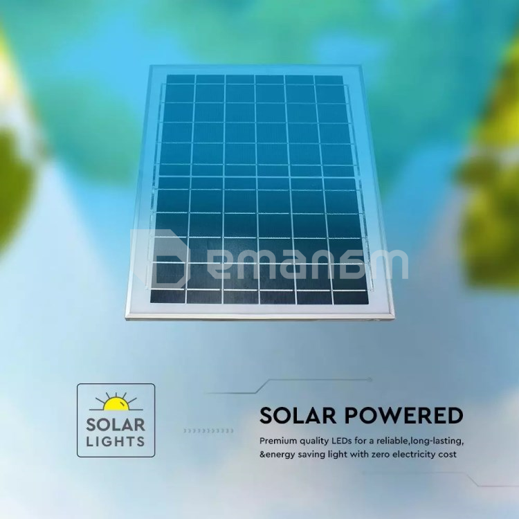 სანათი მზის პანელით და პულტით V-TAC LED Solar 7613 IP65 3in1 15W