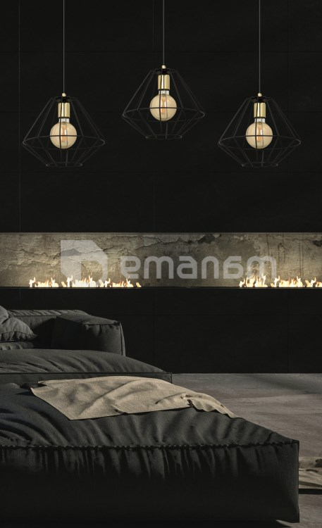 საკიდი EMIBIG Alteo 2 E27 2x MAX 60W შავი