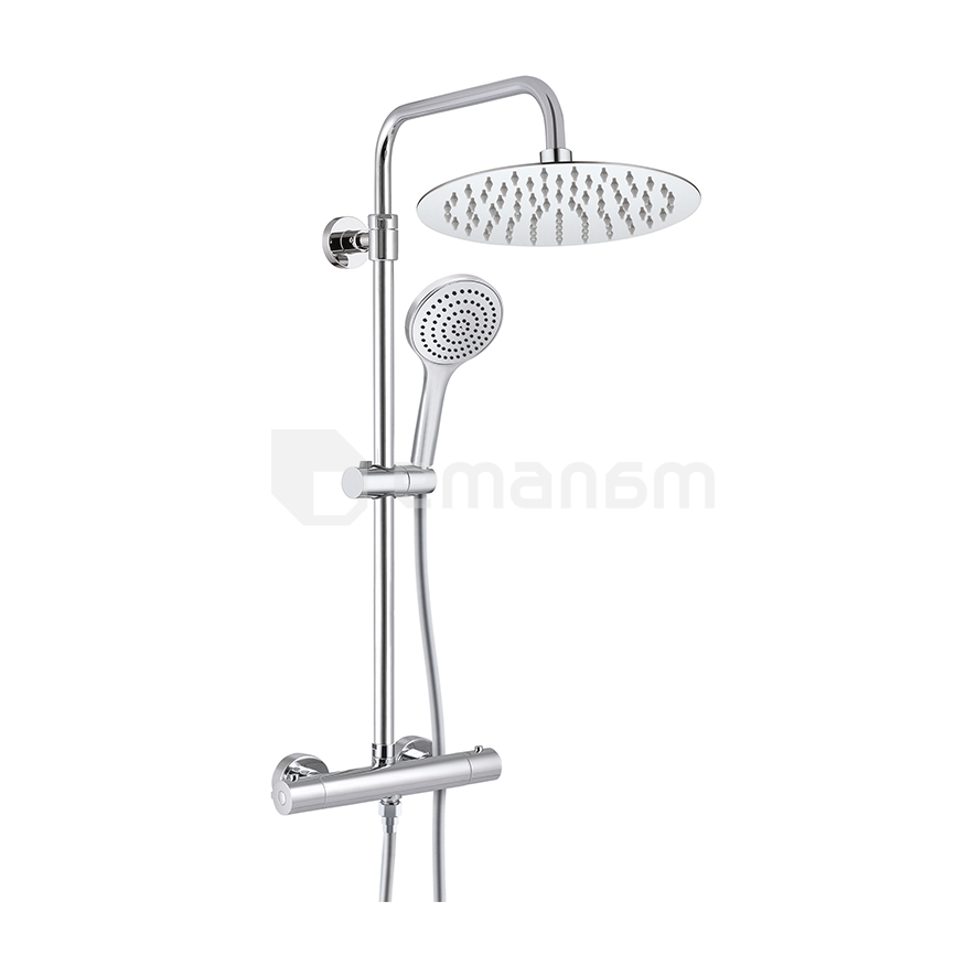 საშხაპე სიტემა Rubineta Olo Thermo 15 Chrome თერმოსტატით 625047