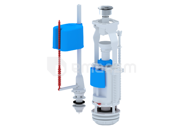 კომპლექტი ქვედა მიწოდება პლასტმასი მეტალი ANI PLAST 1*1/2 WC3550MEU