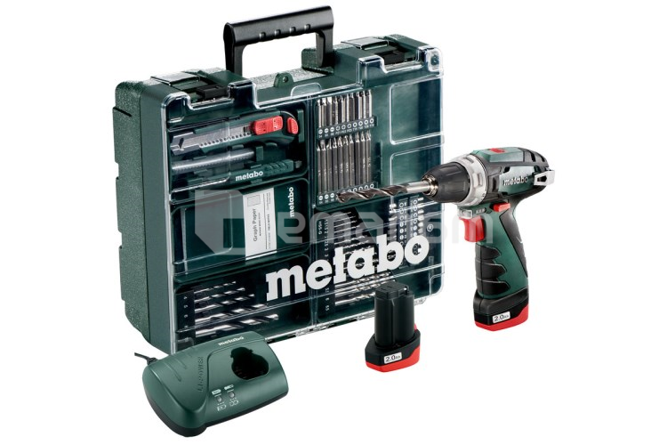 აკუმულატორის დრელი-სახრახნისი Metabo POWERMAXX BS BASIC SET 10.8V (600080880) + აქსესუარები