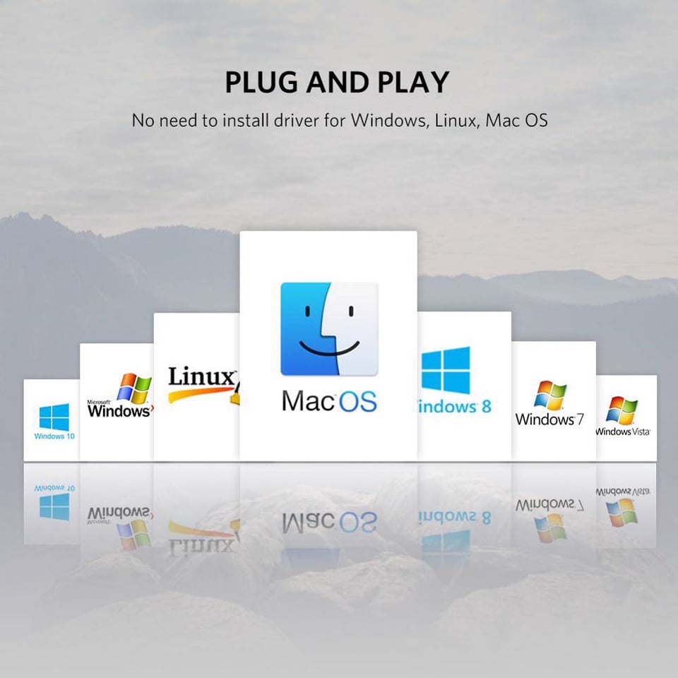 სვიჩი UGREEN (50280) 4-Port USB KVM Switch Box