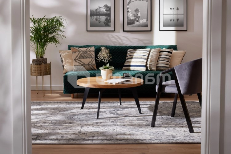 ხალიჩა Moldabela MOON TORINO SILVER 7770 160x230 100% WOOL