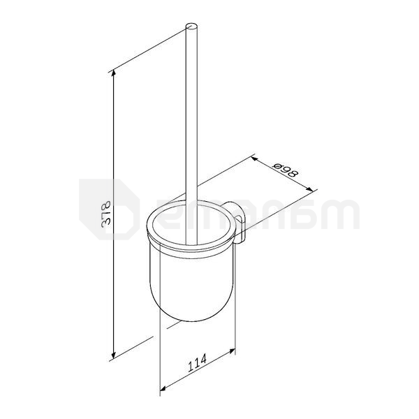 უნიტაზის ჯაგრისი AM.PM X-Joy Black Matt A8433322