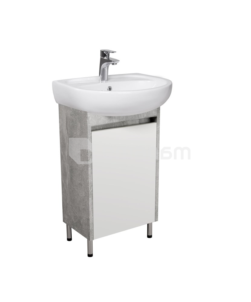 აბაზანის ტუმბო ხელსაბნით Nice Loft 50 grey/white Solo 50 სმ