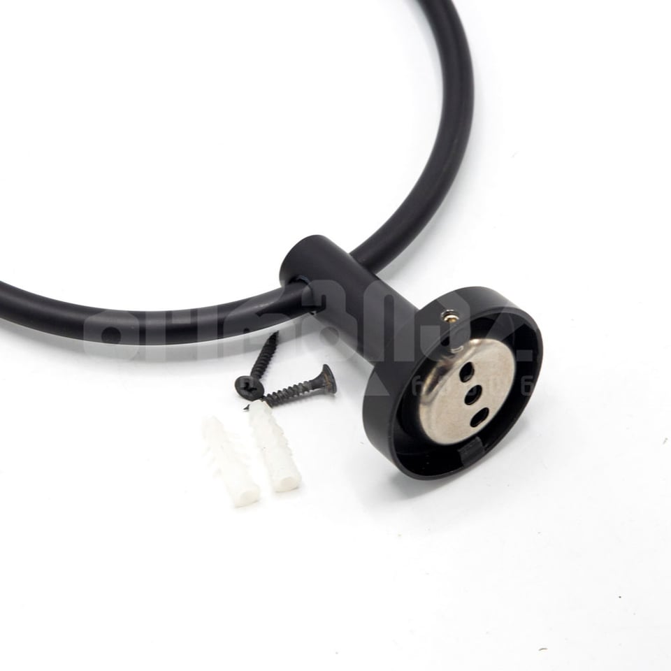 პირსახოცის საკიდი მრგვალი Fairmont Black Mat MH08-30