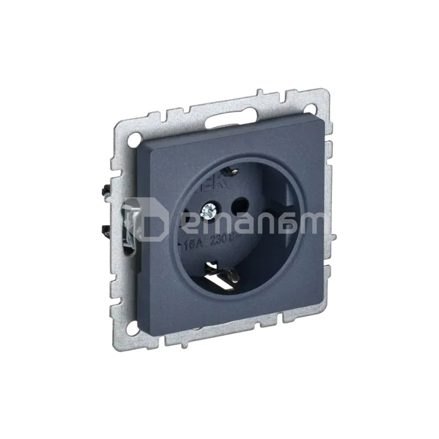 როზეტი IEK BRITE 1 16A RS11-1-0-BrM ჩარჩოს გარეშე