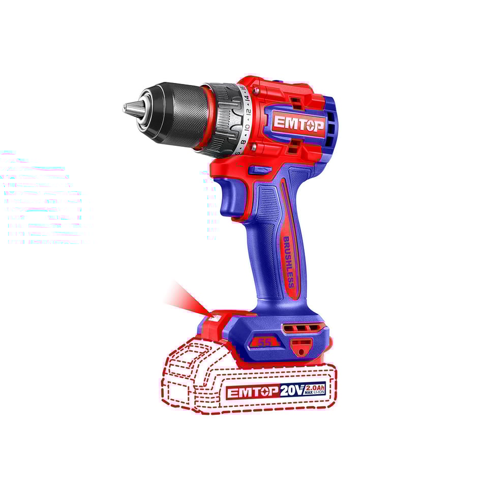 ხრახნდამჭერი Li-Ion 20ვ, 1 ელ.  2 ah, 55NM  ECDL205582