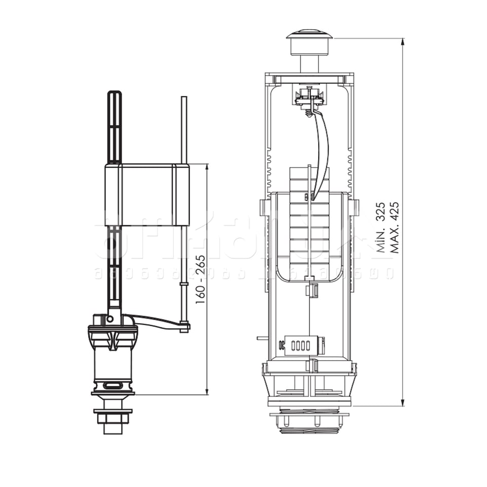 ჩამრეცხი მექანიზმი- 3/6 lt  (132) NKP
