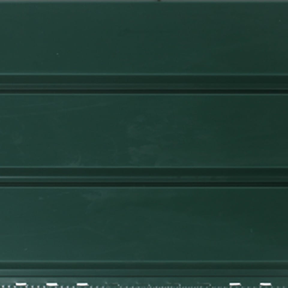 84-იანი ფერადი თუნუქის საიდინგი 0.35X345 პრიალა RAL 6005 NOVA