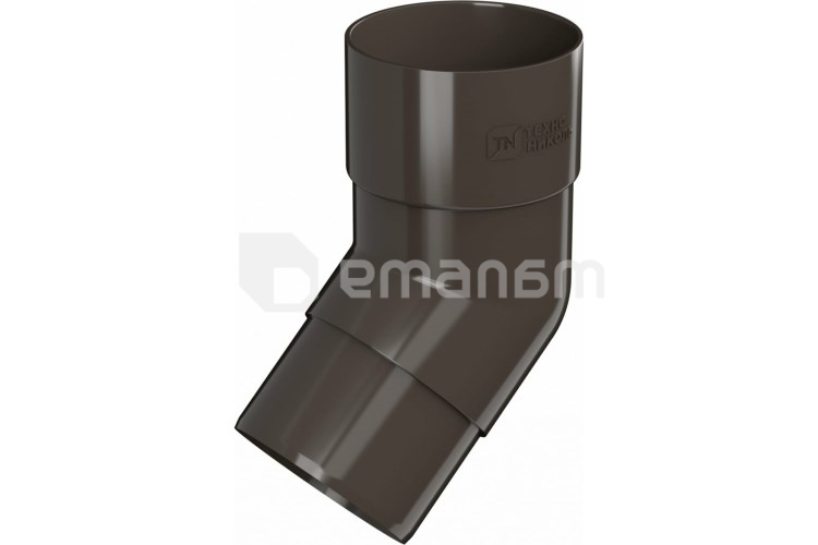 მუხლის მილის Technonicol 125/82 PVC 135° მუქი ყავისფერი