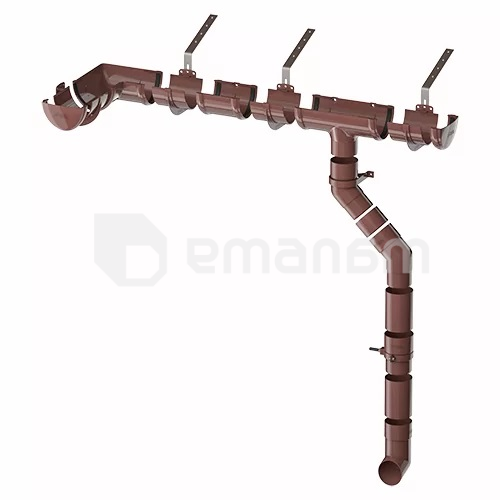 გადამღვრელი მილი Technonicol 125/82 PVC ყავისფერი