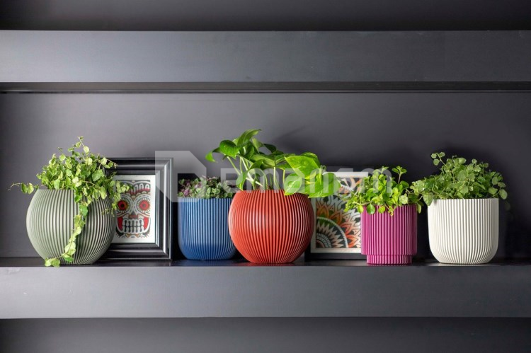 ქოთანი ყვავილის Capi Europe Planter ball Groove 24x21სმ ბეჟი